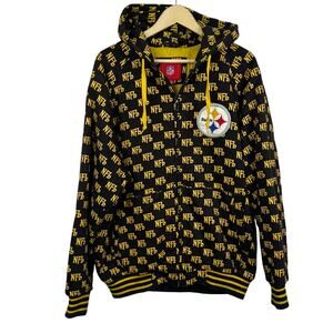 NFL Steelers Insulated Full Zip Hoodie Bomber Jacket Men’s Size M